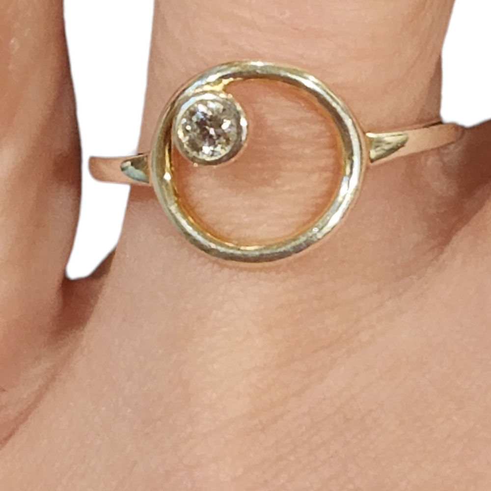 Sterling Silver Inner Circle Ring - image 2